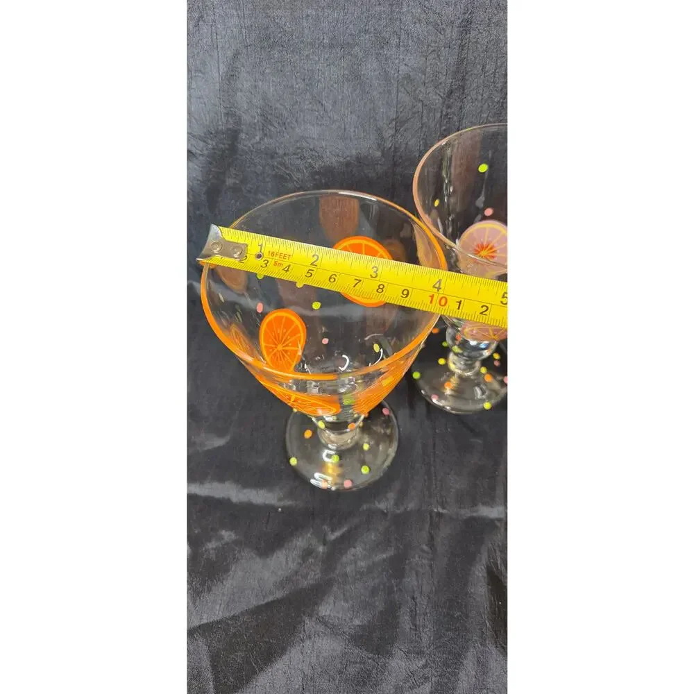 Set of 4 Citrus Slices Goblets